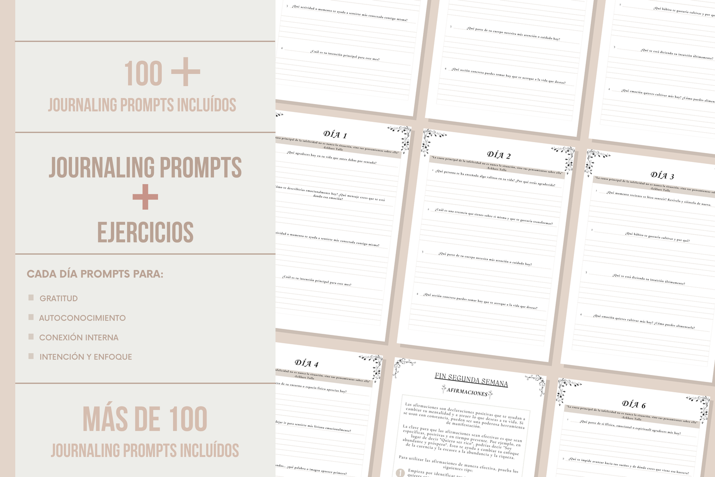 30 Días de Prompts Guiados - Diario para imprimir